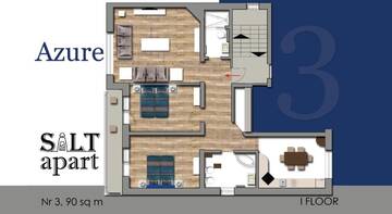 Фото номера Апартаменты с 2 спальнями Апартаменты Apartamenty SaltApart г. Величка 7