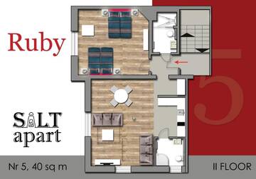 Фото номера Апартаменты с 2 спальнями Апартаменты Apartamenty SaltApart г. Величка 5
